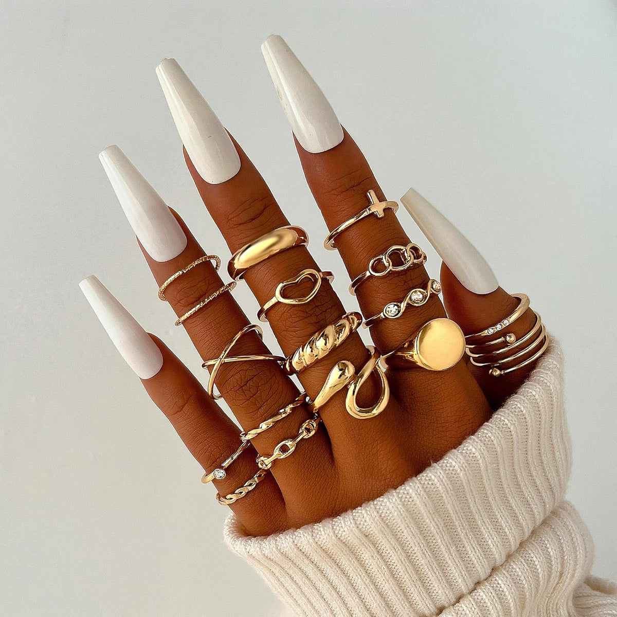 Gold Finger Ring Set