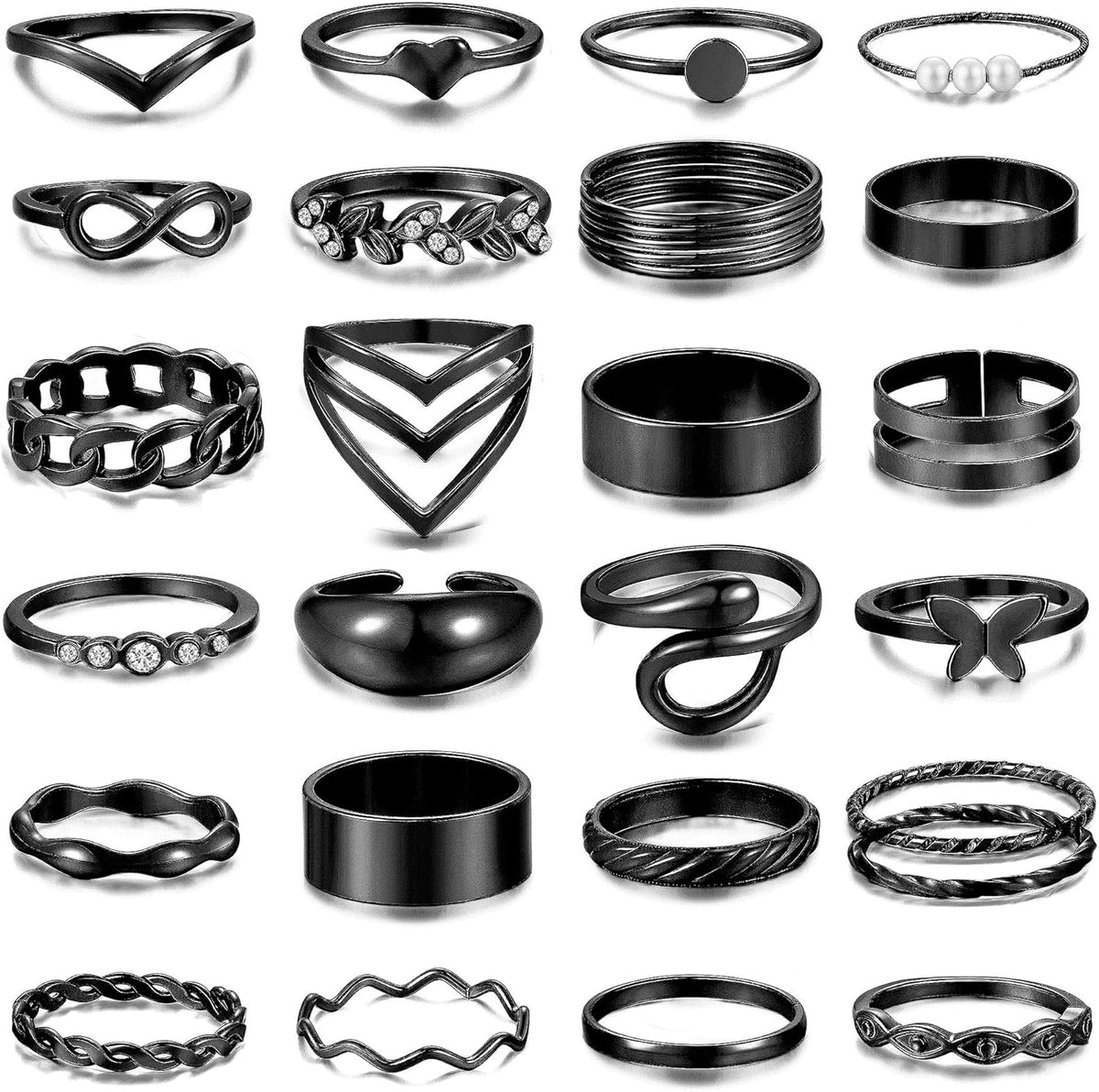 Chunky Knuckle Ring Set